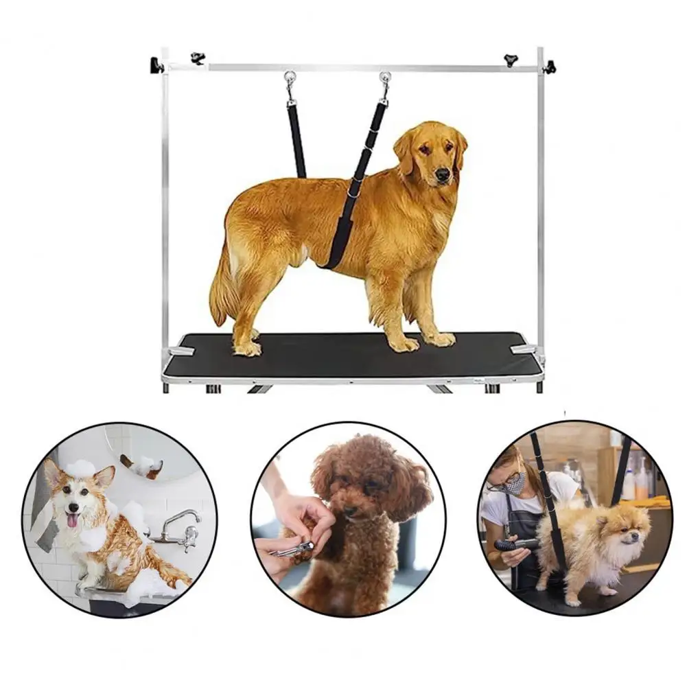 Pet Grooming Rope Pet Grooming Kit with Adjustable Extension Strap Multi-functional Grooming Ring Three Piece Dog for Bathing