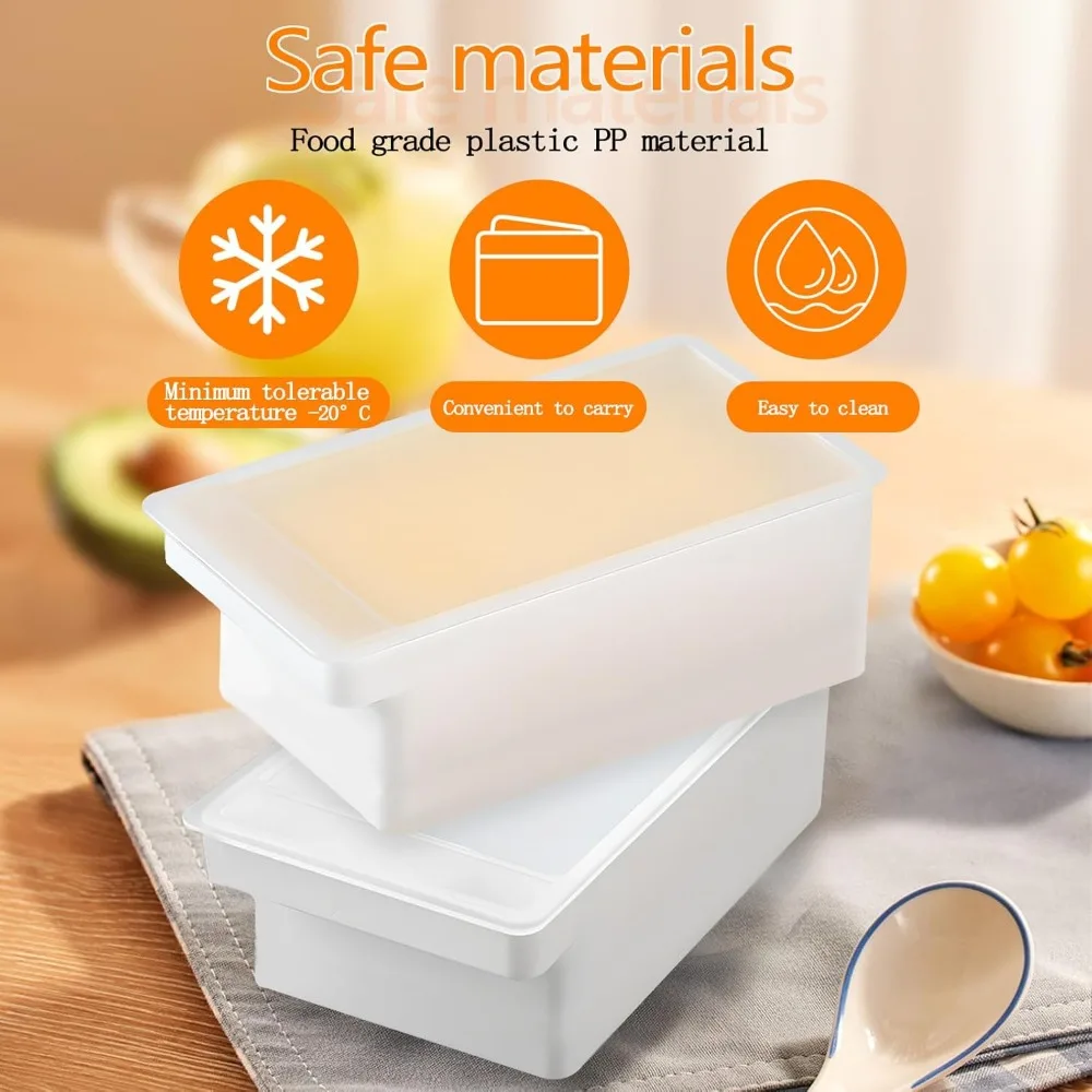 طبق الزبدة مع غطاء وحاوية حامل الزبدة القاطعة، صينية حفظ الزبدة سهلة القطع لتخزين الثلاجة #4