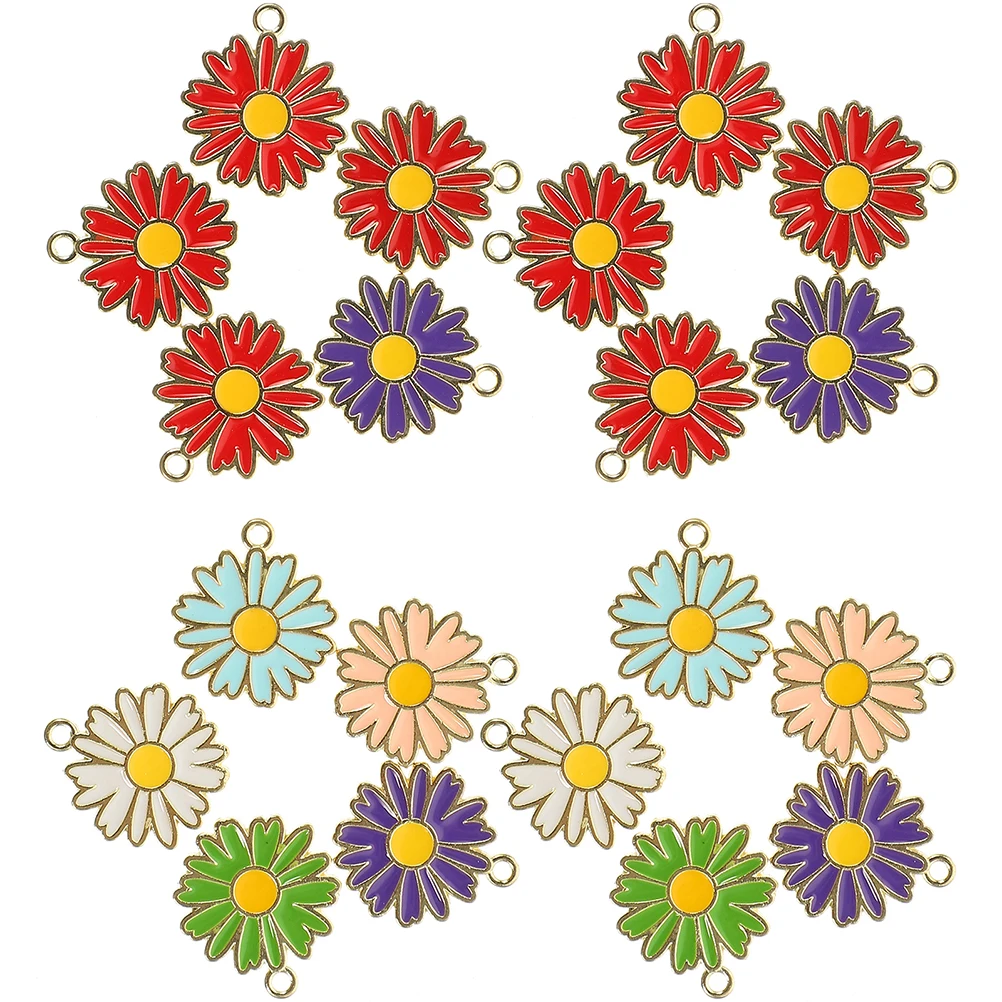 

60pcs Daisy Shaped Necklace Pendants Adorable Alloy Charm Decors for DIY Crafts Earrings Accessories Sturdy Reliable