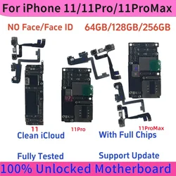 Tested For iPhone 11 pro max Motherboard Logic board Clean iCloud Full chip unlocked with Face ID mainboard support IOS update