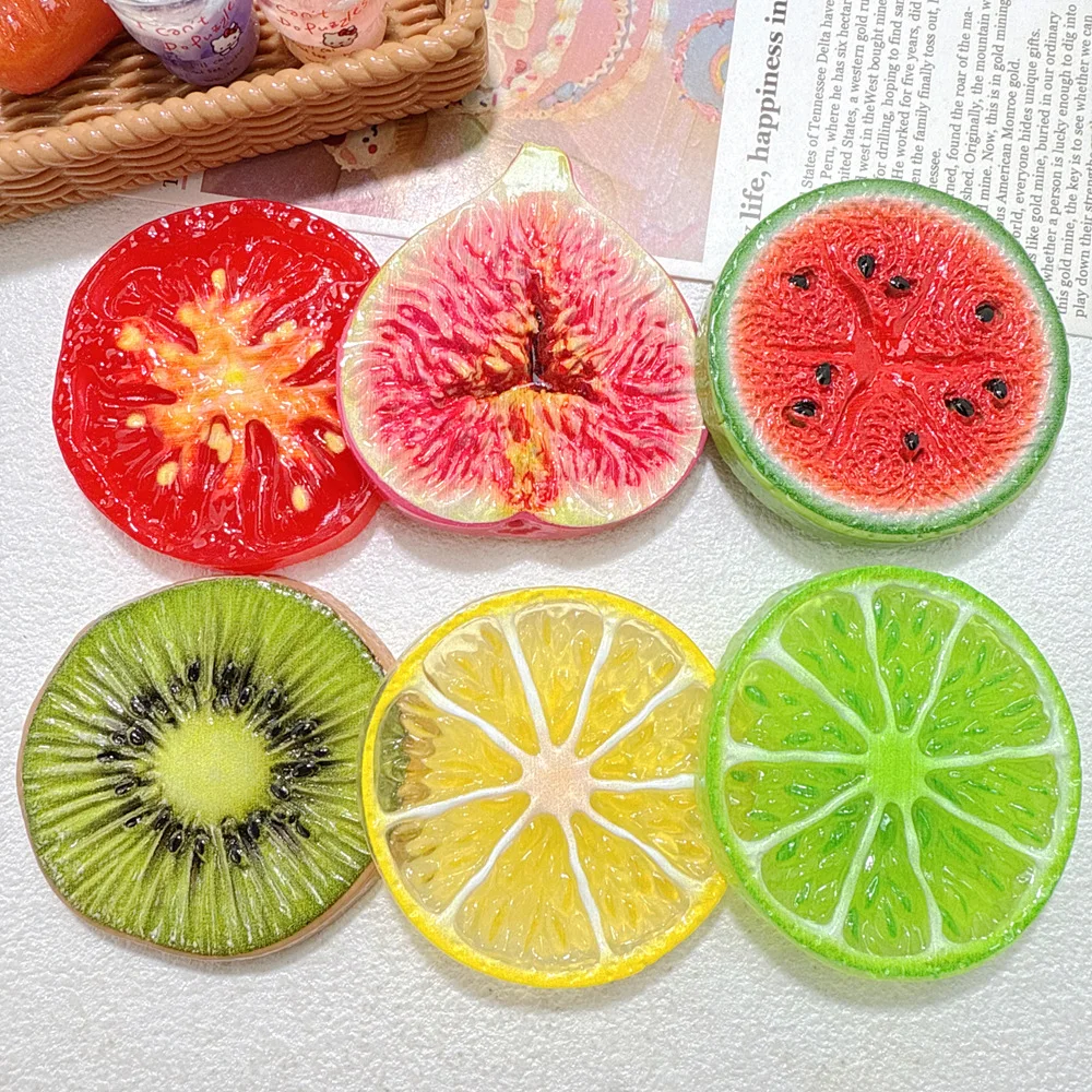 6/60pcs Kawaii Fruit Miniature - Resin Art Price recension och pris
