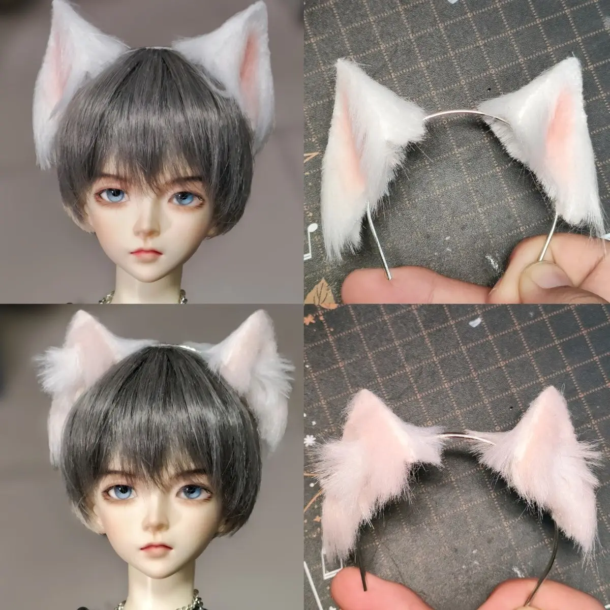 BJD Doll Headgear for 1/3 1/4 1/6 Size Cute Doll Fox Ear Headgear Simulation Headgear BJD Doll Accessories