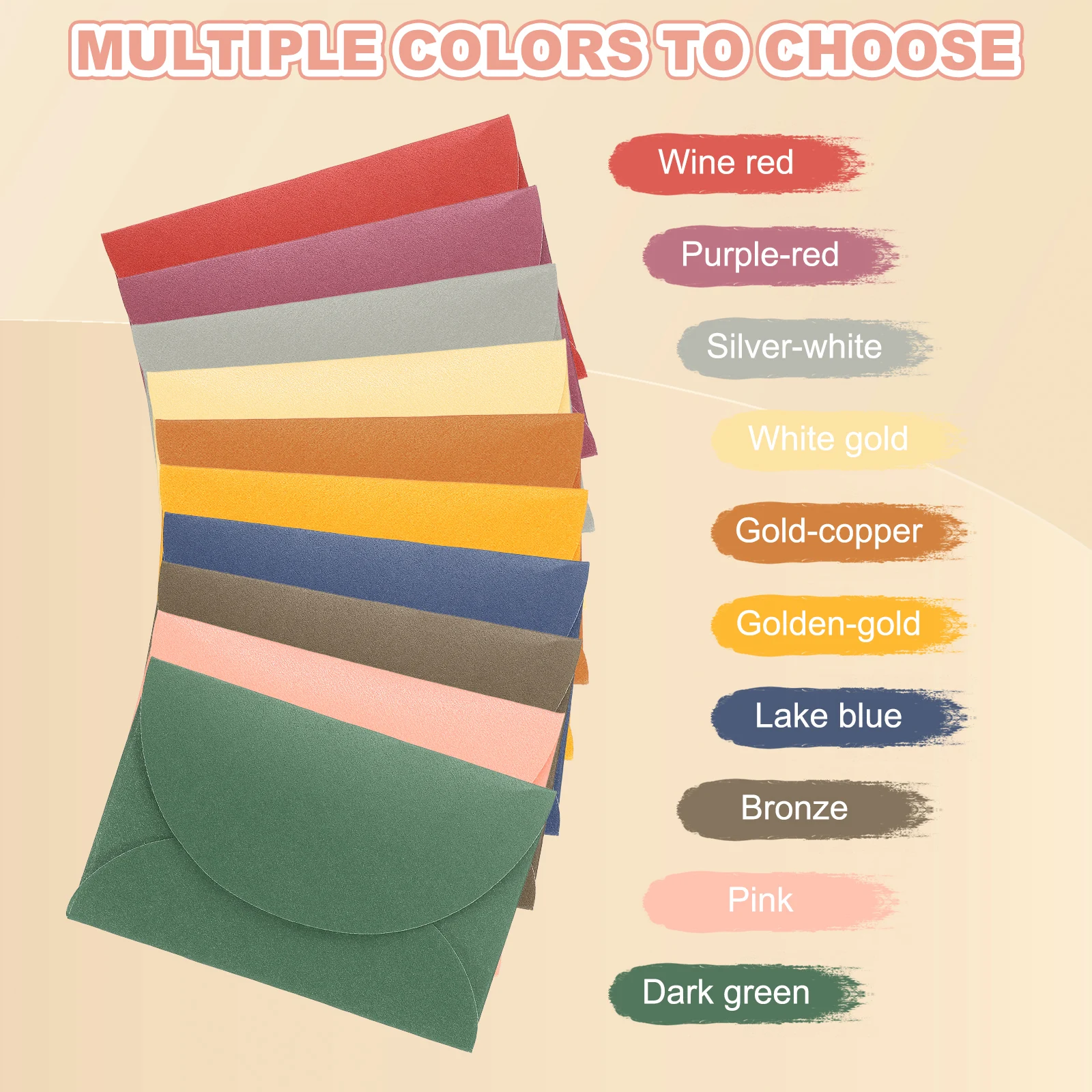 

20/50Pcs Pearlescent Paper Envelopes 9x6cm Mini Card Holder for Birthday Wedding Party Thanksgiving Greeting Notes Card Envelope