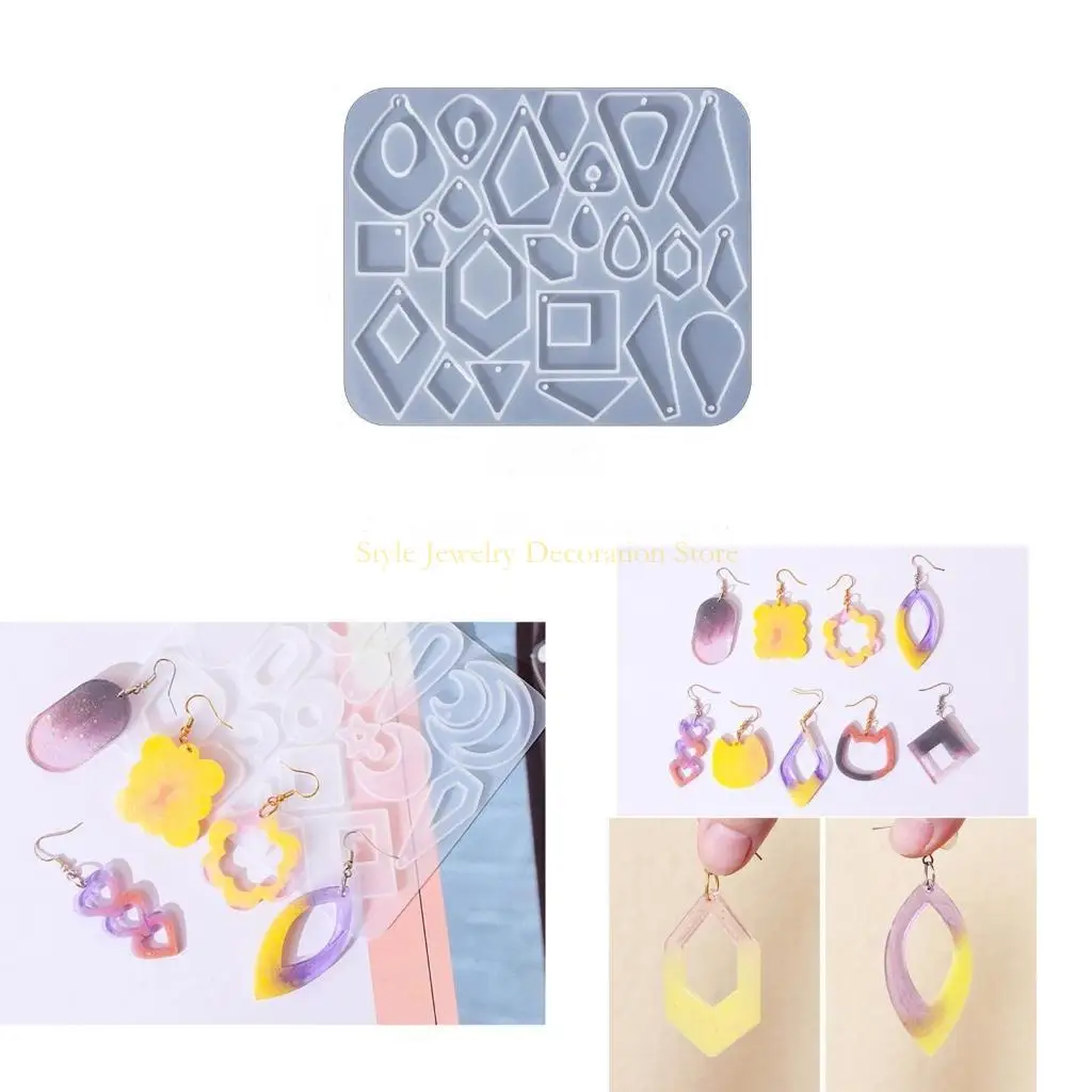 

Серьги D46E Силиконовые плесени для литейных форм износостойкие силиконовые плесени Творческие серьги Подвесная силиконовая