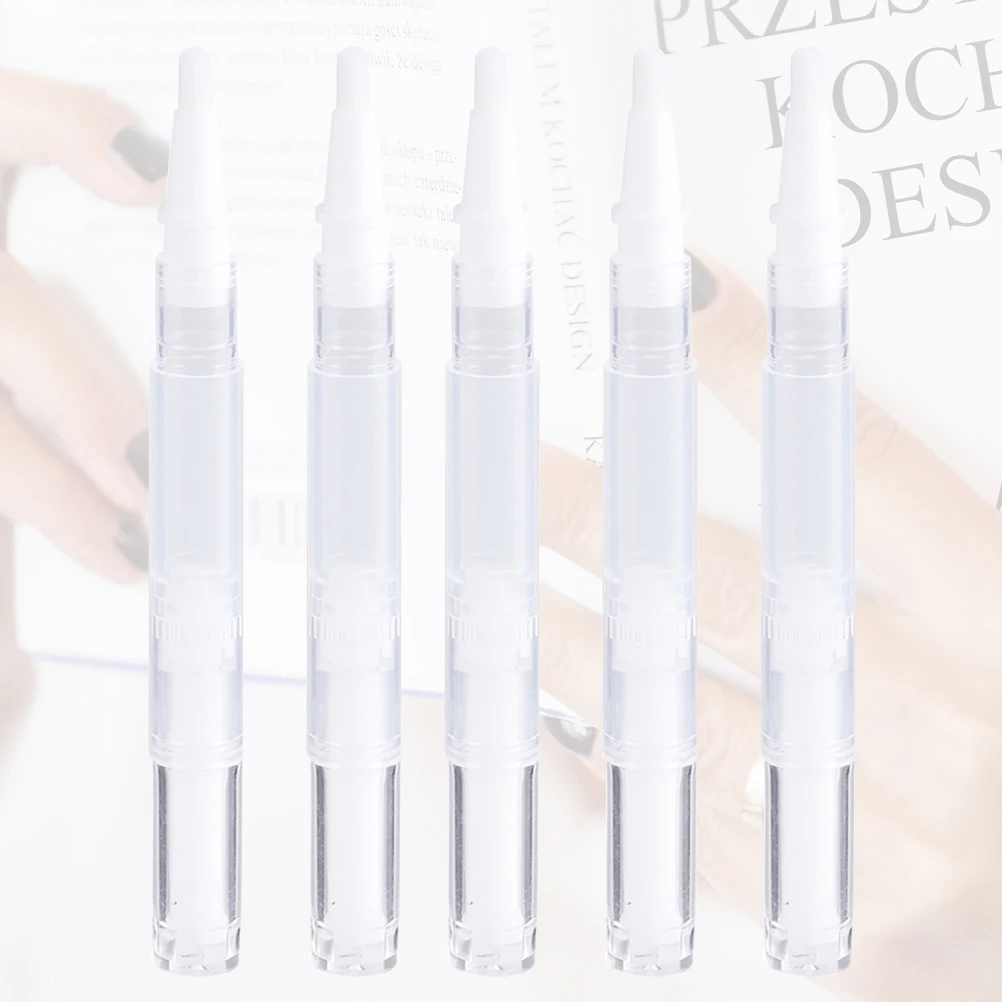 

6pcs Empty Lip Gloss Tubes Brush Tips Disposable Pens Eyelash Growth Liquid Nail Polish Travel Friendly Leakproof