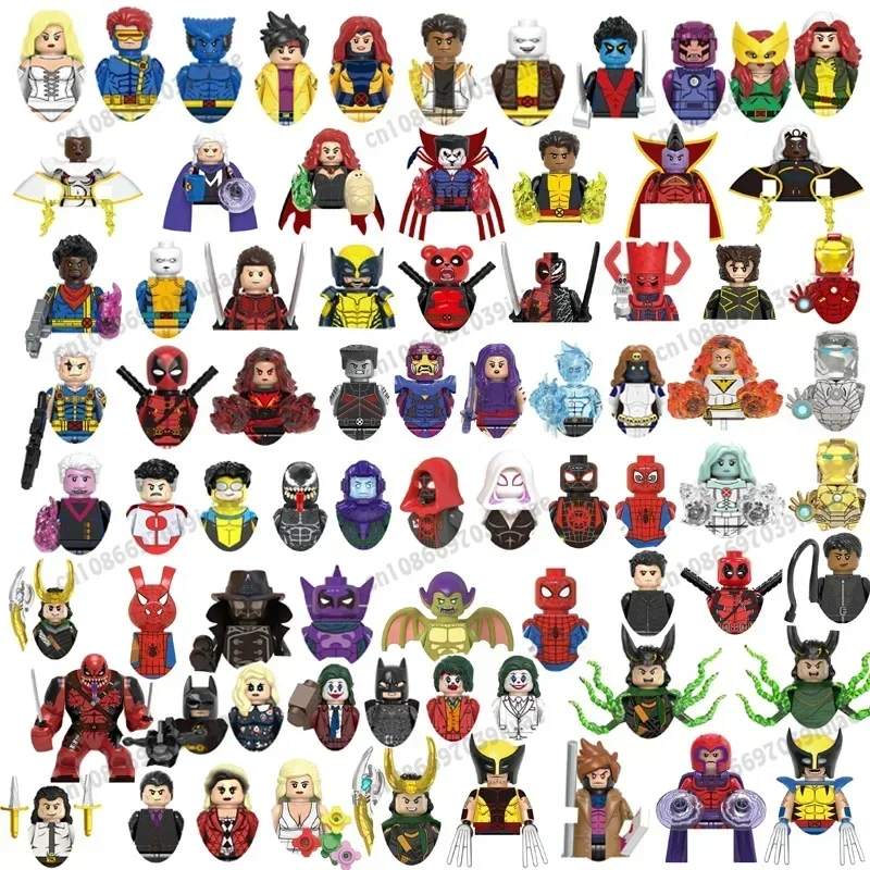 Marvel Spider-Man Iron Man Captain America Batman Harley Quinn Clown Bricks Cartoon Character building block Birthday Present