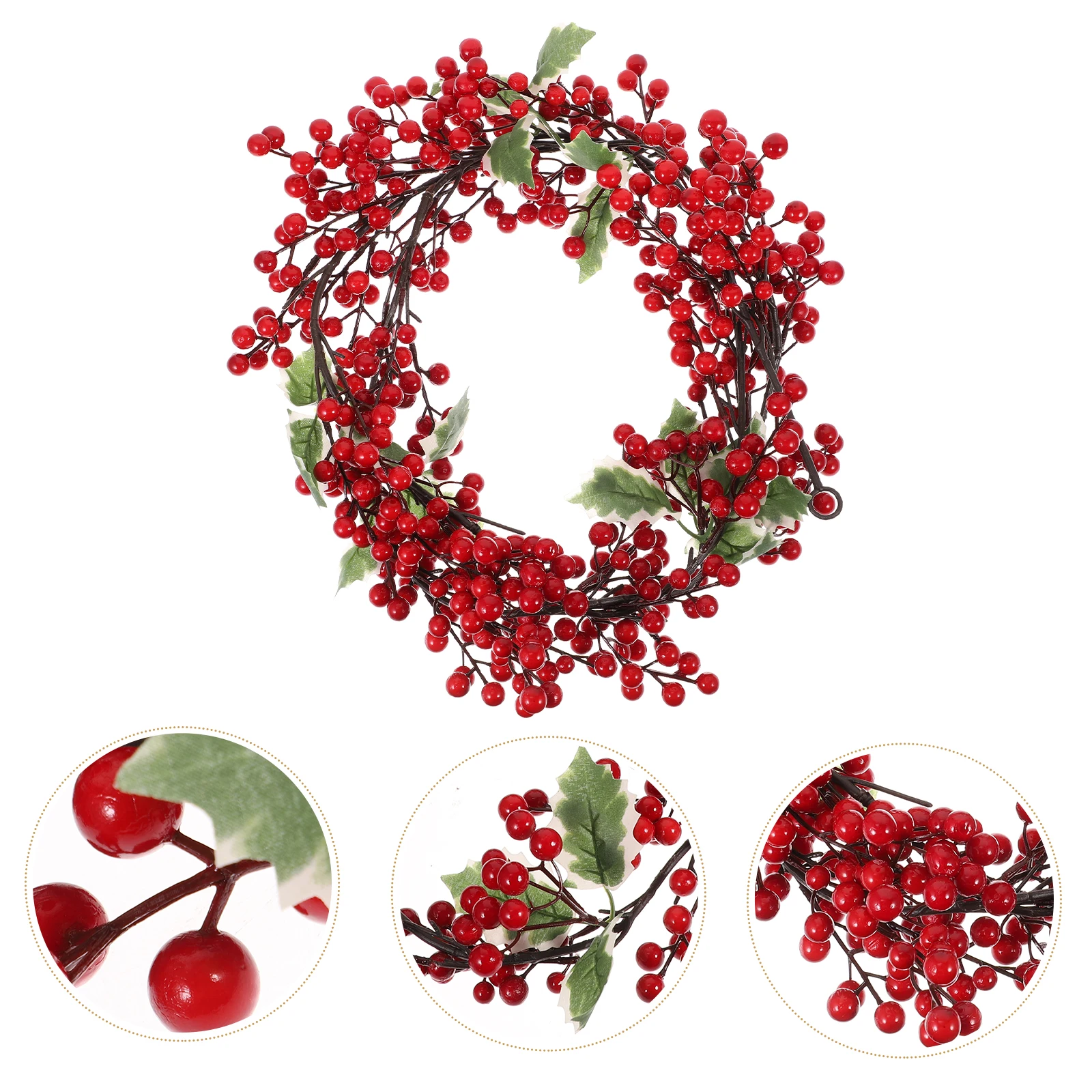 

1Pcs Christmas Pendant Simulated Rattan Red Fruit Hanging Xmas Party Decoration Winter Holiday Supply Simulated Rattan