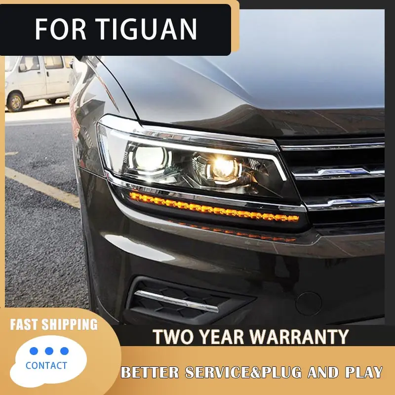 

Car Styling for VW Tiguan Headlights 2017-2020 Tiguan LED Headlight DRL Hid Head Lamp Angel Eye Bi Xenon Beam Accessories