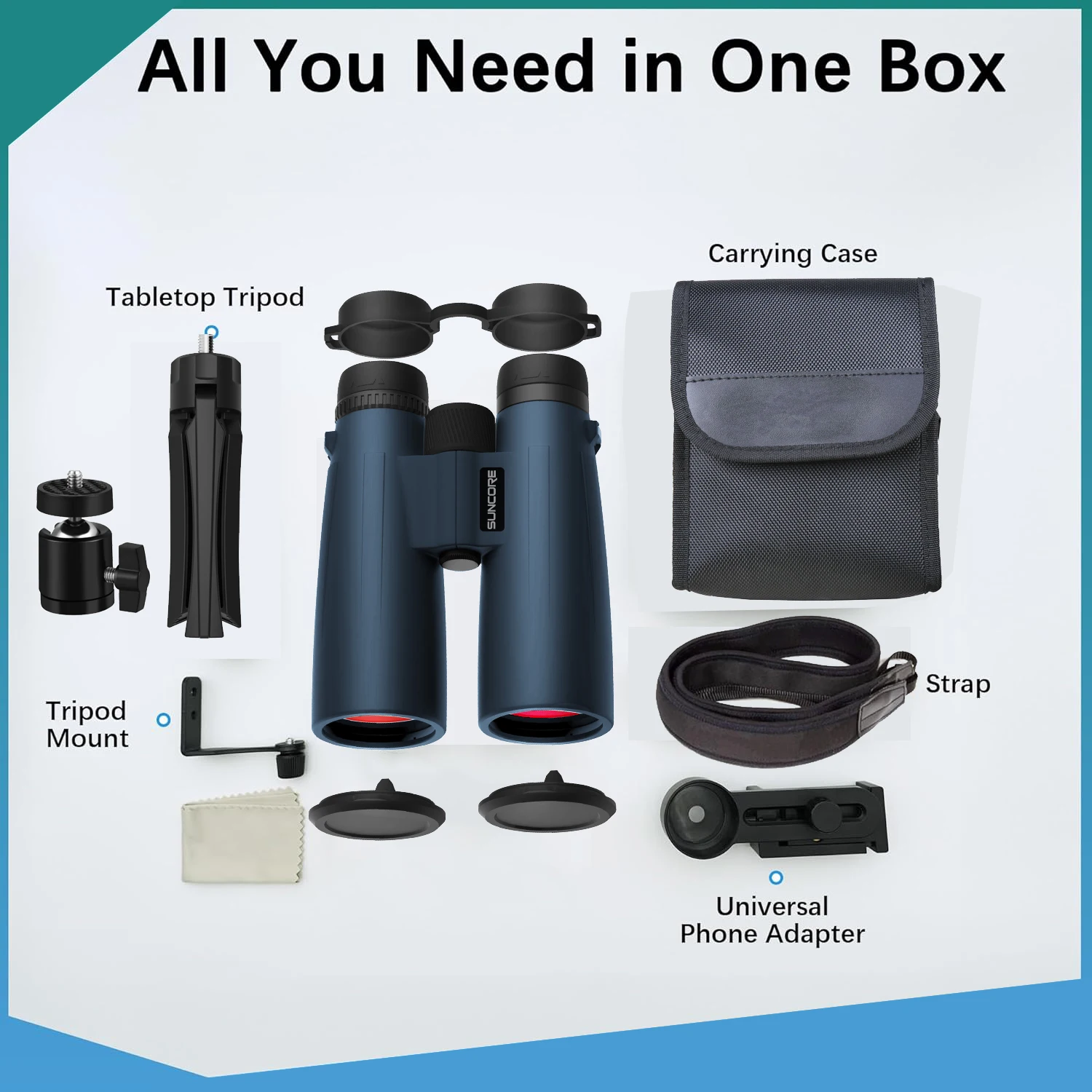 

Your All-in-One Gear for HD Distance : 10x50 L Binoculars with Phone Adapter | High Powered, Super Bright in Low Light, Wat