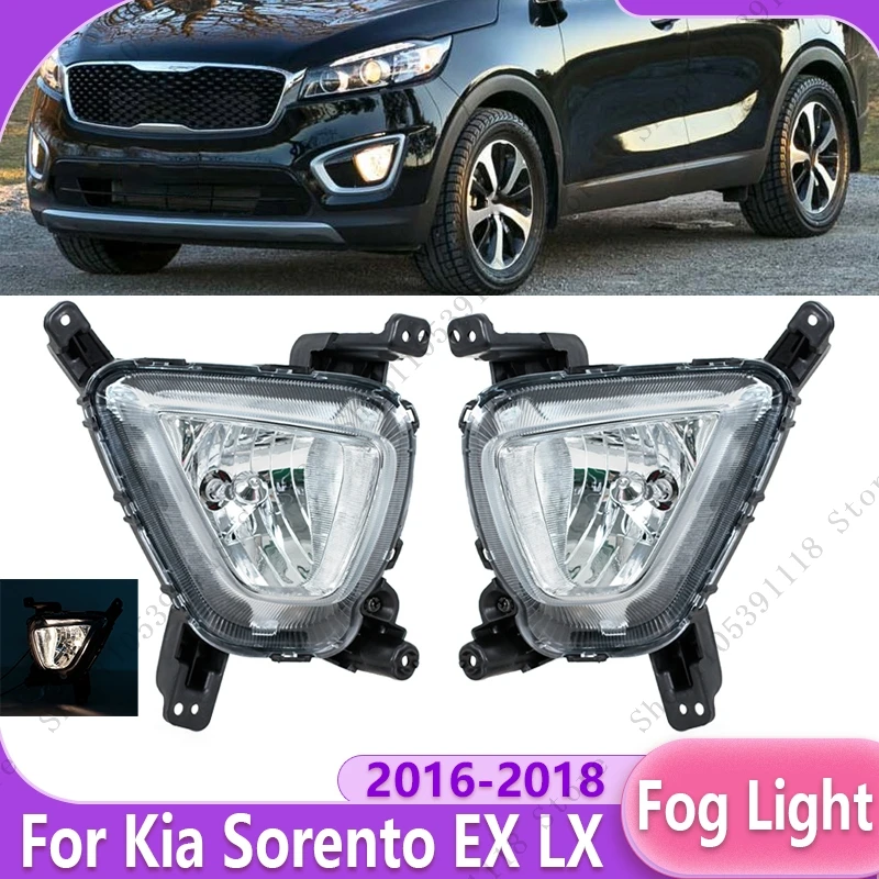 Lanterna de Neblina Dianteira para Carro, Conjunto de Luz de Neblina e Sinalização para Kia Sorento LX/EX 2016 2017 2018 86525C6020 86526C6020