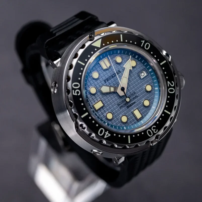 

PROXIMA мужские дайверские часы с тунцом, 47,1 мм, автоматические механические наручные часы для дайвера, 30 АТМ, водонепроницаемые, C3, светящиеся, NH35 PT5000 SW200