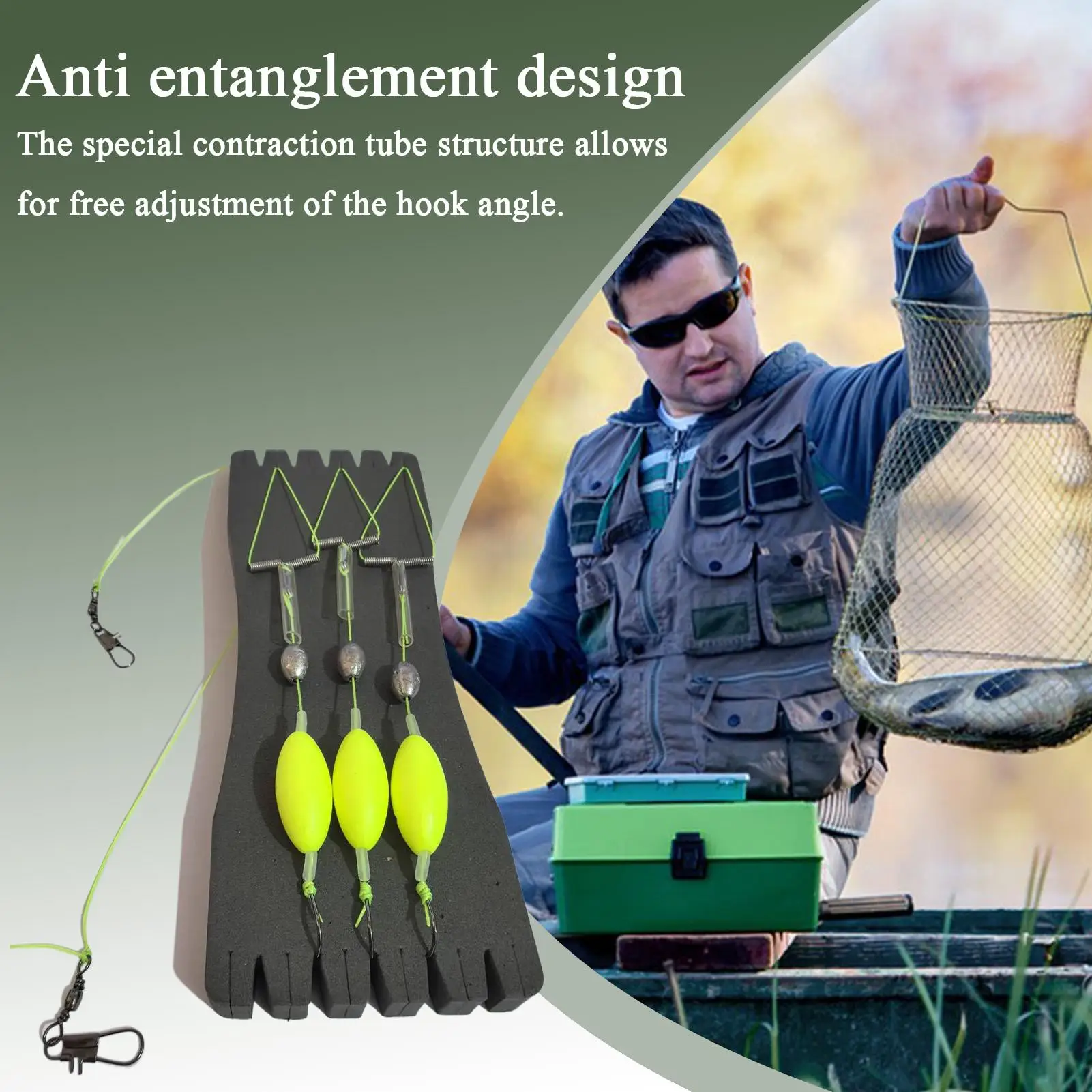 Reverse Bottom Line Hook Karpfenangel-Rig, Karpfenhaar-Rigs, Edelstahl-Haken, Angelausrüstung für Süßwasserflüsse