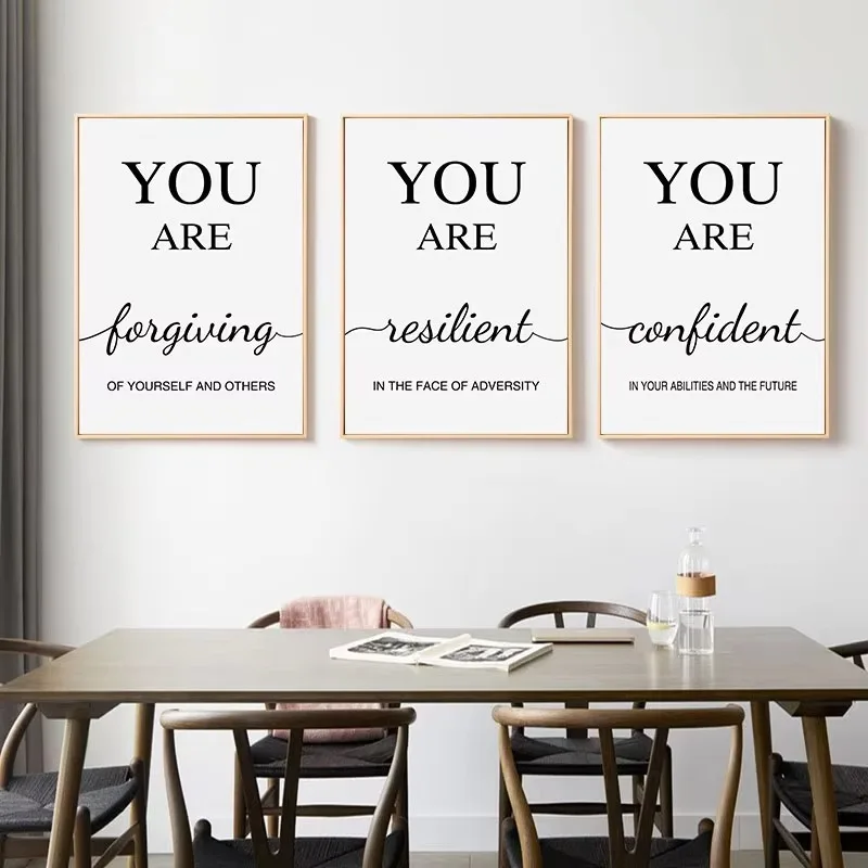 Modern Motivational Canvas Wall Art Poster Simple Inspirational Quotes Print Living Room Bedroom Decor Picture Home Decoration