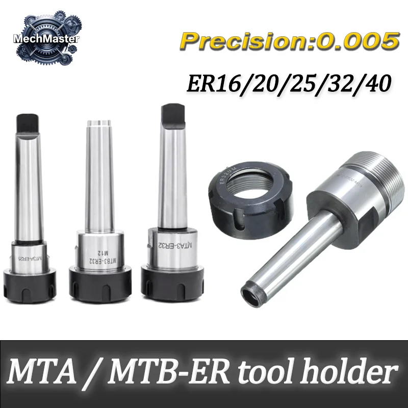 Précision 0.005 vtt MTA MT1 MT2 MT3 MT4 cône Morse ER11 ER16 ER20 ER25 ER32 ER40 porte-mandrin à pince, pince porte-outil CNC