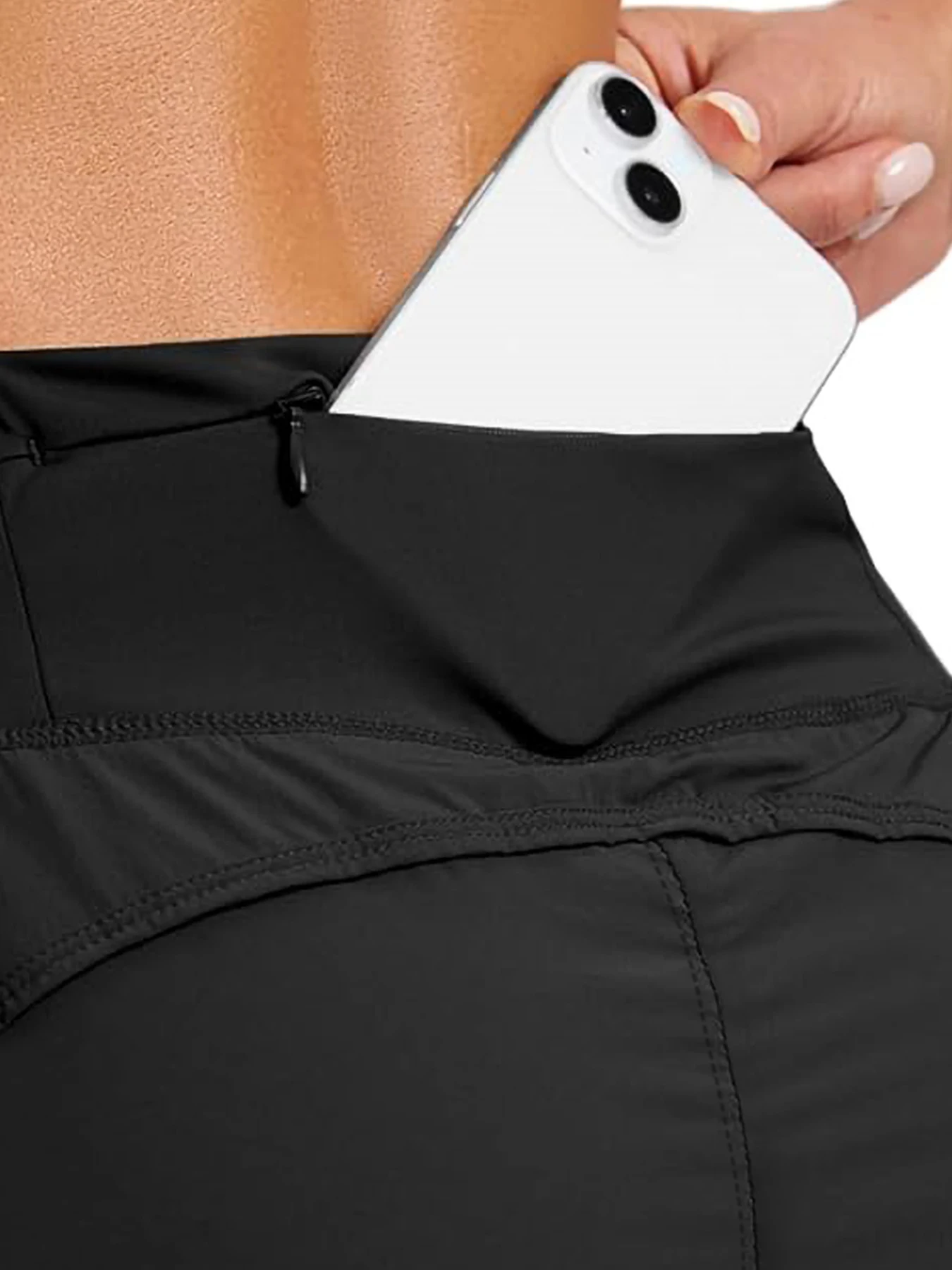 Women's Running Shorts with Stretch Lining 3" Women's Fitness Training Shorts with Cell Phone Pocket