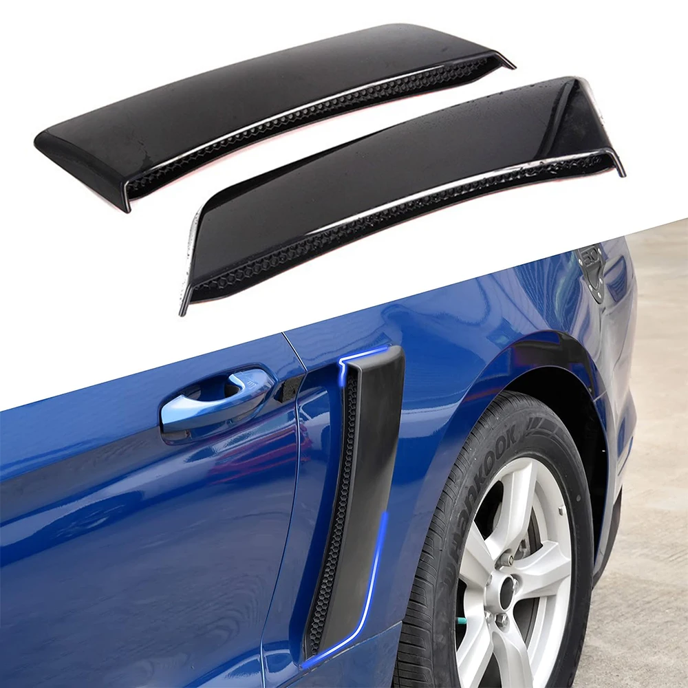 1Pair Side Door Trim Panel Rear Side Door Trim Cover Air Outlet Scoops Frame Guard Set For Ford Mustang GT350 2015‑2020