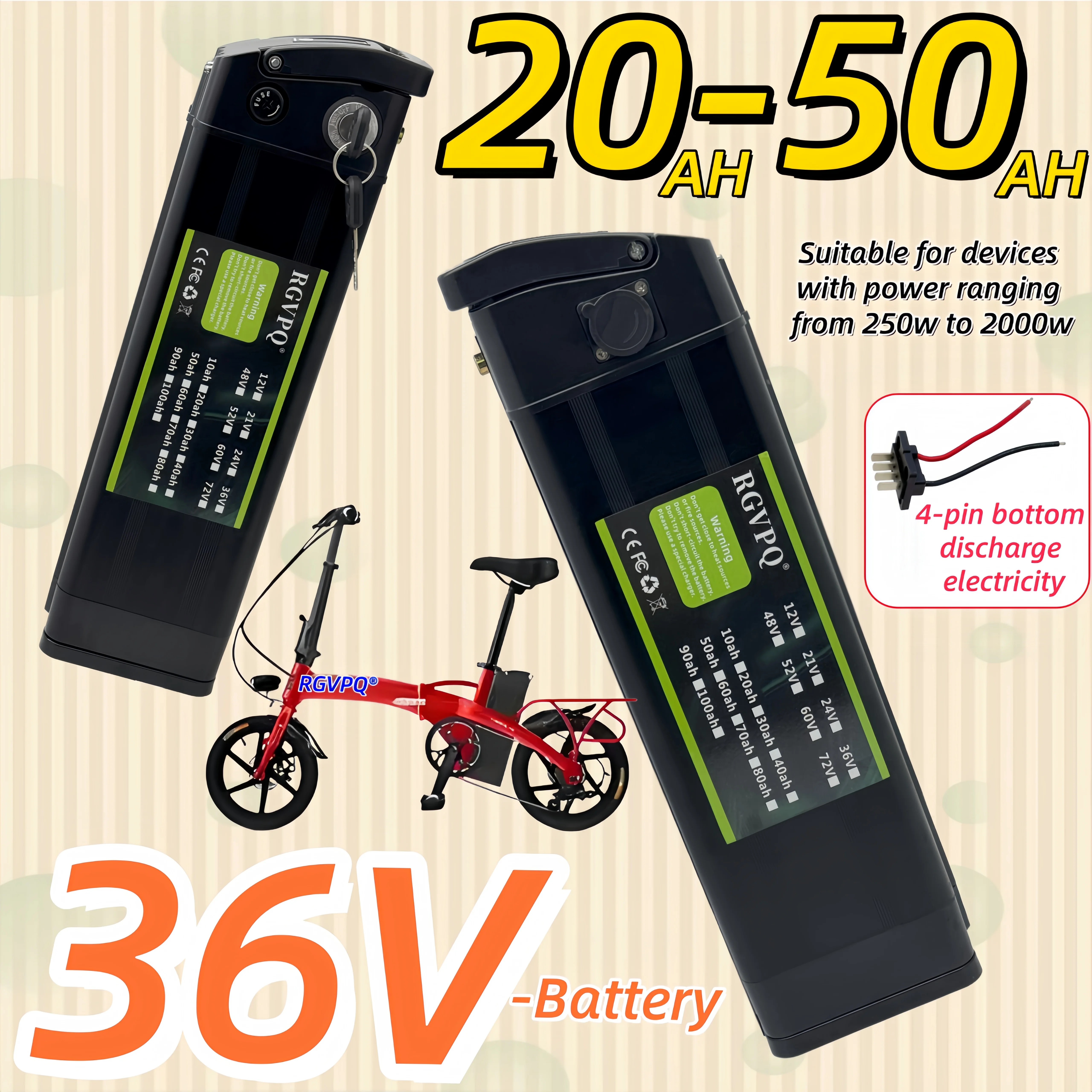 

Factory direct sales of 48v Silver Fish electric bike battery to assist mountain folding electric bike lithium battery
