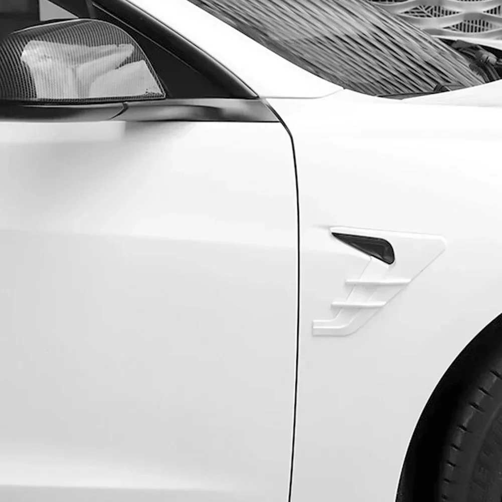2 Stück Auto-Seitenkamera-Schutzabdeckungen Aufkleber Dekorations-Sticker Modifikationszubehör für Tesla Model 3 Model Y 2018-2023 – Detail 8