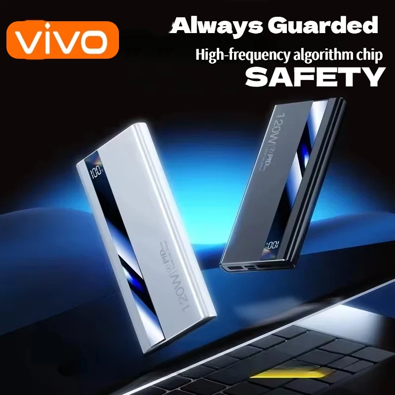 باور بانك 120 وات 50000 مللي أمبير في الساعة، شاشة ديجيتال عالية السعة، شحن سريع، باور بانك، شاحن بطارية محمول من النوع C لهاتف iPhone #3