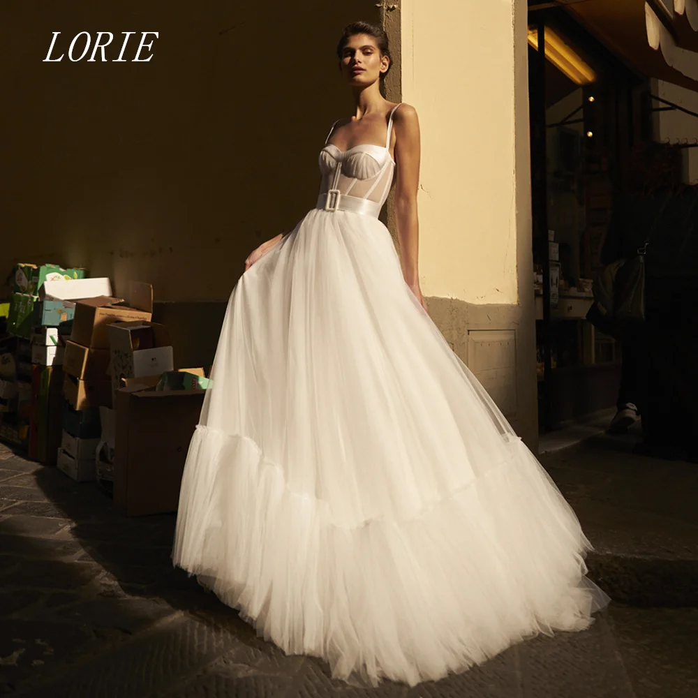 LORIE Elegant A Line Civil Wedding Dress Sweetheart Bridal Dresses Spaghetti Strap Bud Engagement Wedding Gown Customized 2026