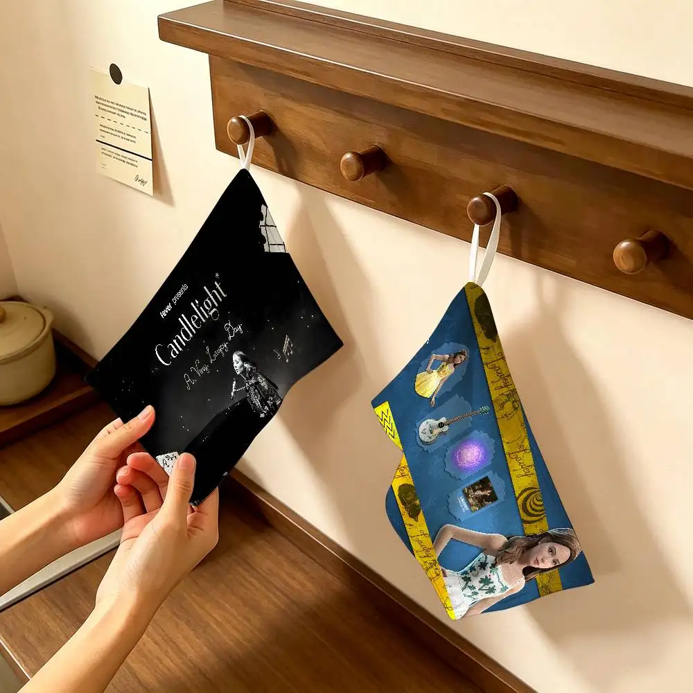 Singer Laufeys Polyester Cotton Hand Wiping Towel, Anti-shrink Hanging Kitchen Cloth for Household Cleaning