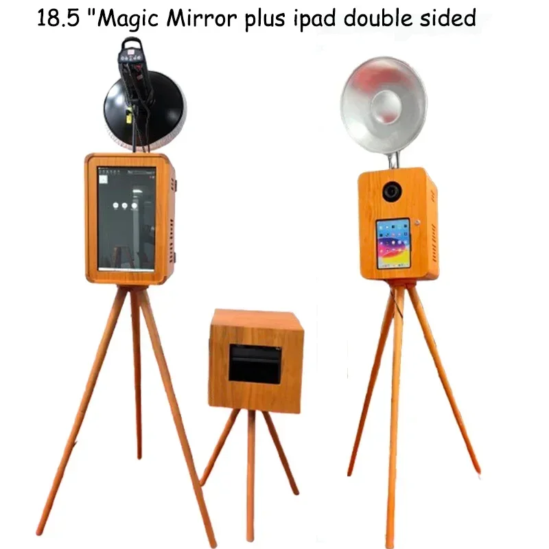 DSLR Retro Wood iPad Computer PC Double-sided Use Photo Booth Suitable for Parties and Events