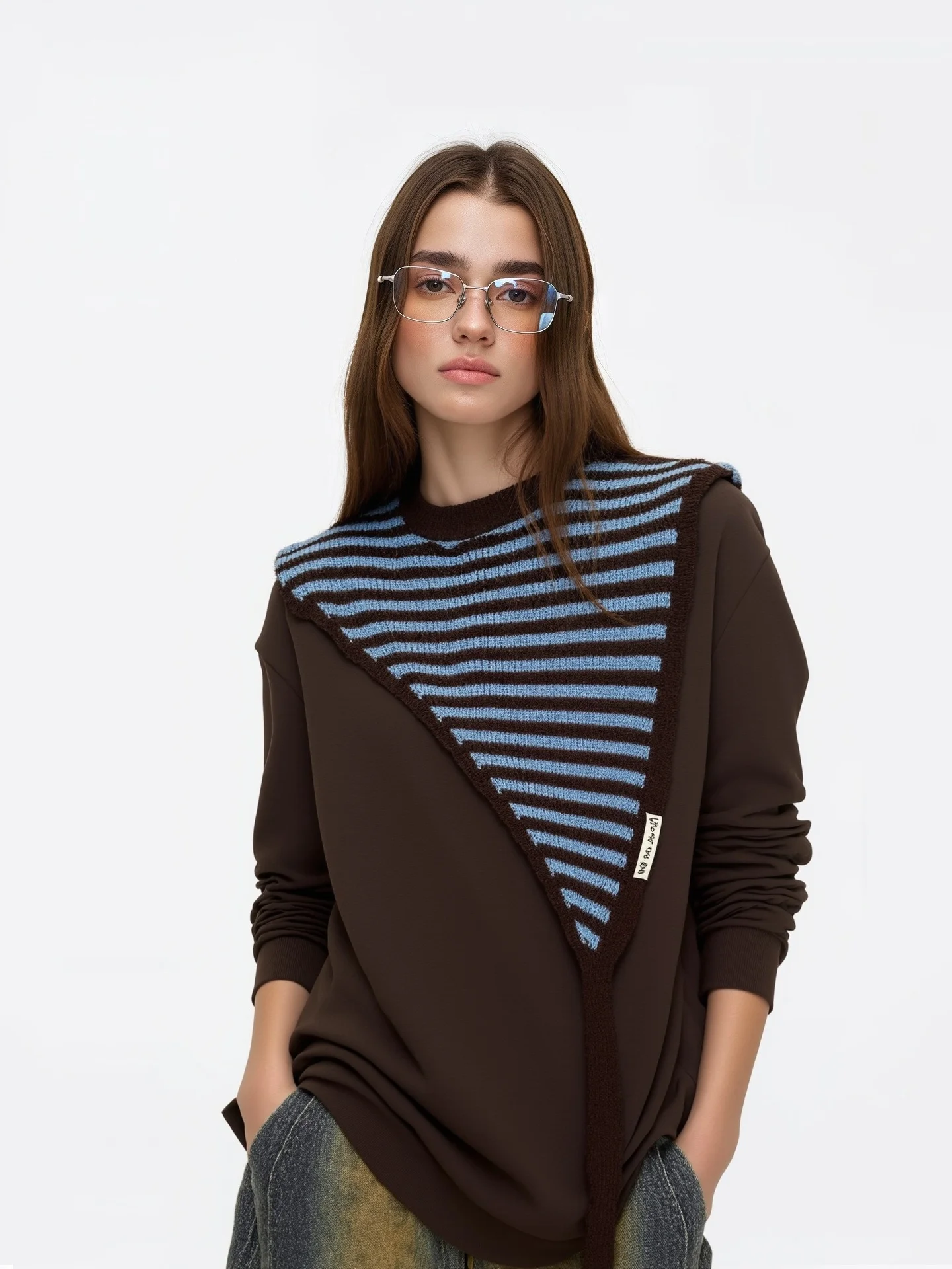 

Свободный удлиненный свитшот-футболка в стиле casual, мягкий и удобный, для женщин, осенне-зимний базовый слой, топ