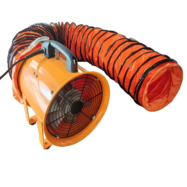 79HotIndustrial Movable Propeller Ventilation Air Cylindrical Portable Axial Exhaust Duct Fan