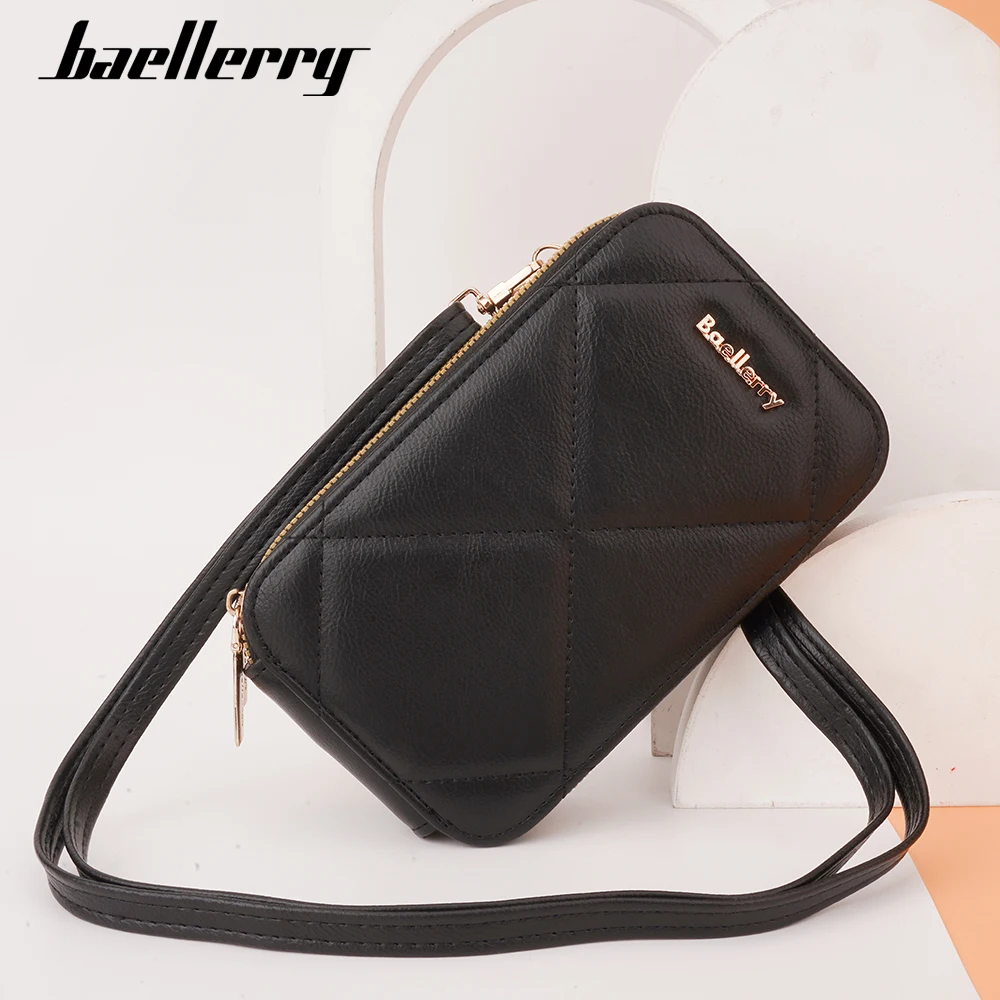 Baellerry New Phone Pocket Women Wallets Clutch Bags High Quality Brand Female Handbags Purse Zipper Crossbody Shoulder Bag