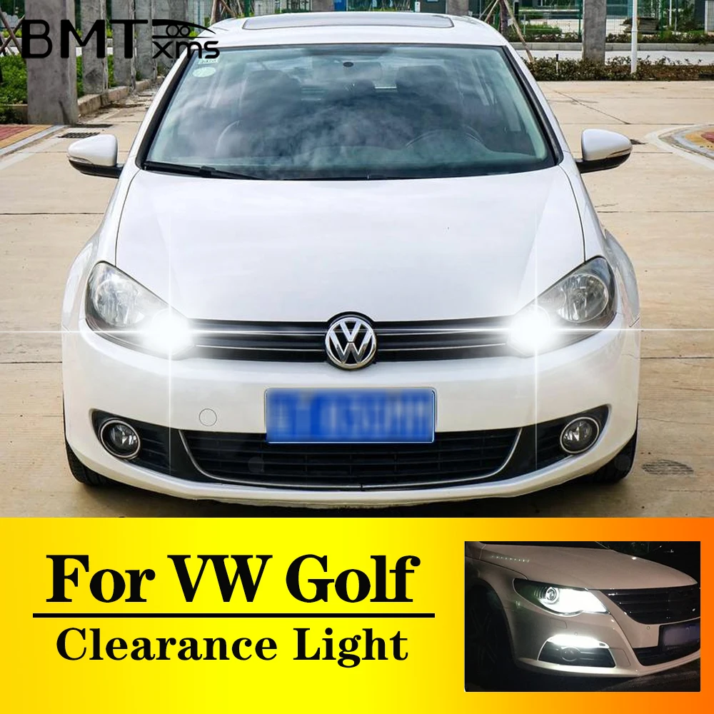 

BMTxms 2Pcs T10 W5W For Volkswagen VW Golf 4 5 6 MK4 MK5 MK6 1985-2014 2013 2012 2011 Car LED Clearance Light Bulb Parking Lamp