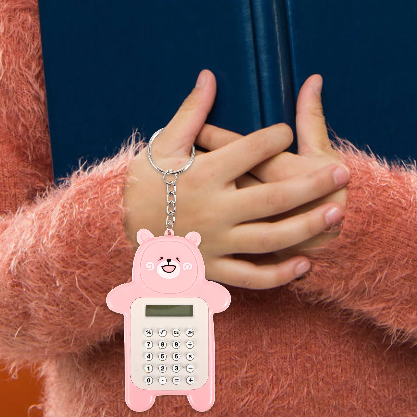 Mini Calculator Keychain Portable Decorative Pendant Calculators Office Supplies Hanging Calculator