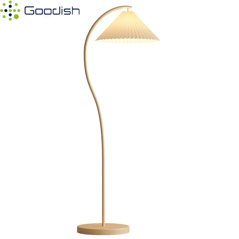 Janpanese Wabi-sabi Retro Art Creative Standing curved cap Lustre Lights LED Floor Lamps for Bedroom Home Decoration Chandelier