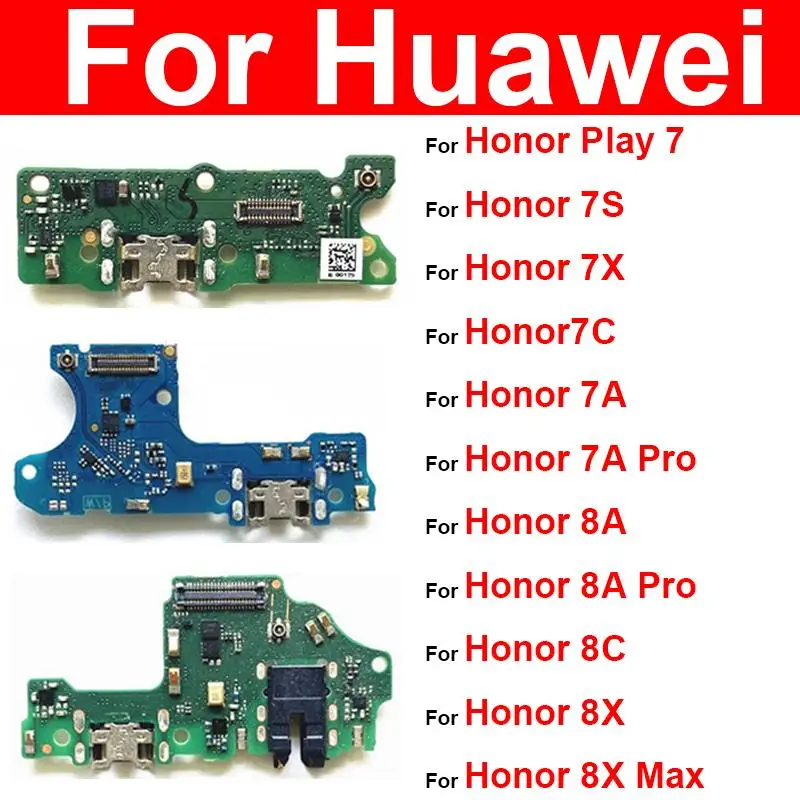 

USB Charger Dock Board Connector Port Charging Flex Cable Microphone For Huawei Honor 7 7A 7S 7C 7X 7A 8A Pro 8C 8X Max