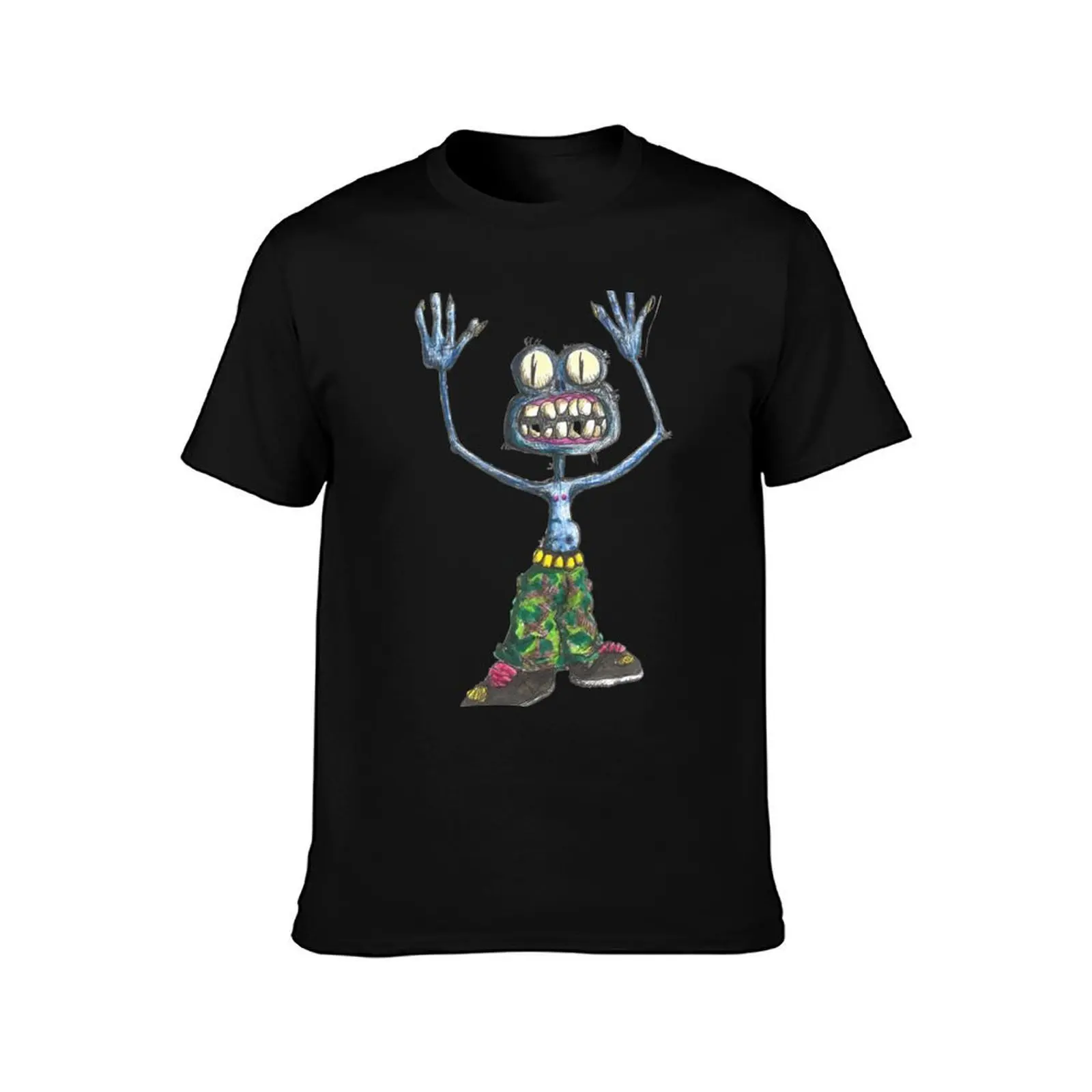 Little Blue Alien Fella T-Shirt man t shirt luxury T-Shirt