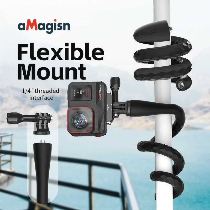 For DJI Action 4 5pro GoPro13 12 Insta360 X4 3 Camera Flexible Mount Holder Octopus Lazy Fixed Bracket Cycling Vlog Selfie Stick