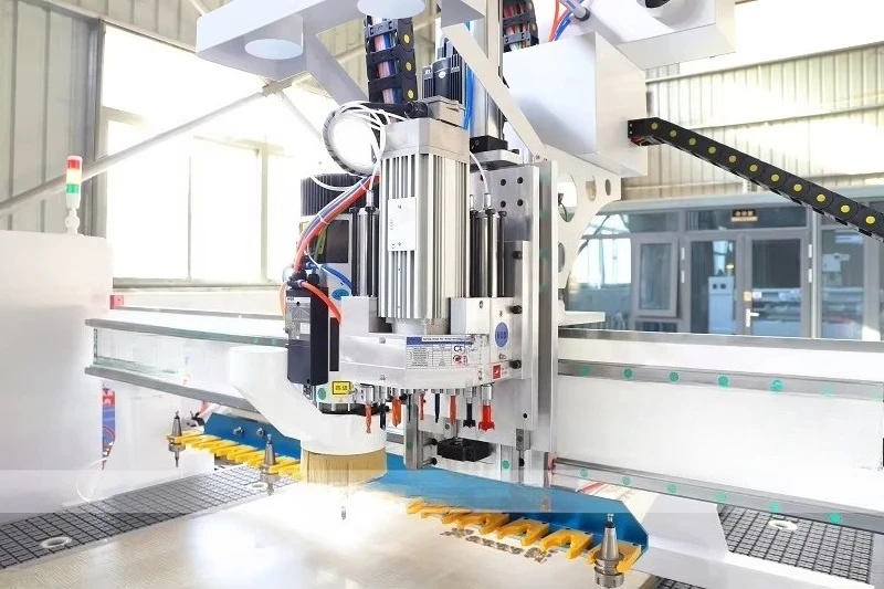 TechPro 3D CNC Carving Machine 1530 2030 Nesting ATC CNC Router with Drilling Bank
