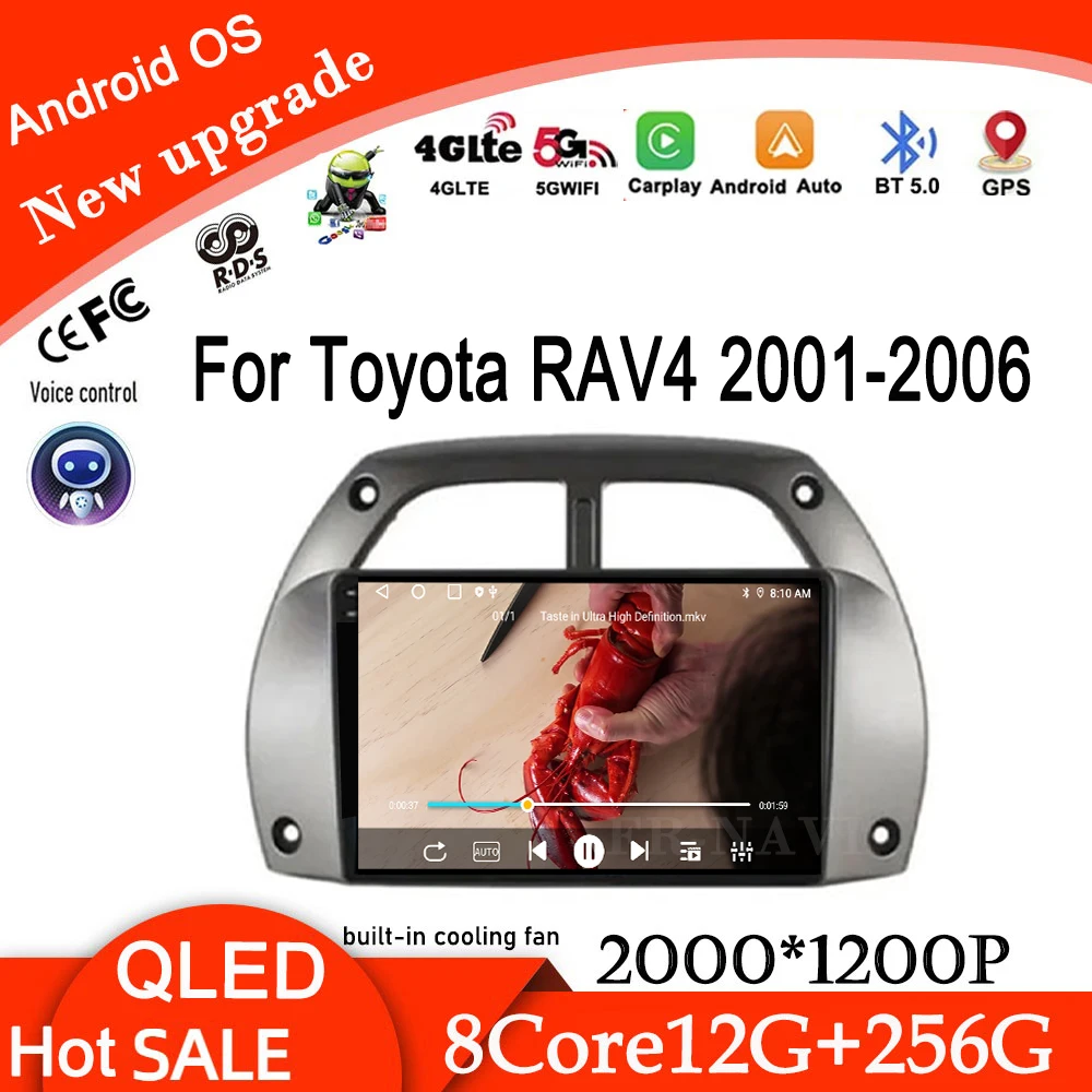 

DSP RDS Android 14 для Toyota RAV4 2001-2006 Автомобильный Carplay Радио Видео Мультимедийная Навигация Аудиоплеер Автораadio