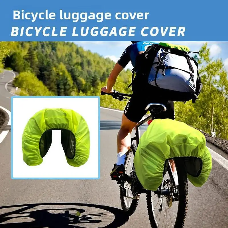 

New Bicycle Rain Cover Bike Rack Bag Rain Cover Bicycle Rear Seat Carrier Bag Rain Cover for Commuter Bags Green Dust Prevention