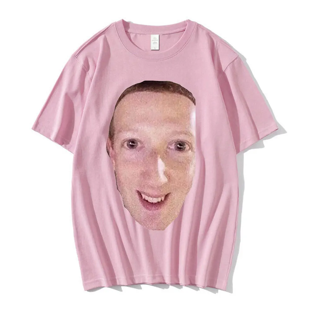 Cursed Zucc T Shirt 100% Pure Cotton Funny Cursed Meme Mark Zuckerberg Graphic Short Sleeve T Shirts Plus Size Tops Streetwear