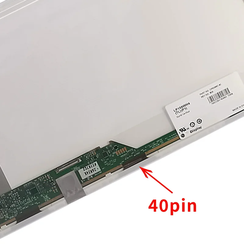 Imagem -05 - Polegada Laptop Tela Lcd N156bge-l62 Ltn156at24-w01 L01 P01 Ltn156at22-n01 001 B156xtn02.0 B156xtn02.1 1366x768 40pin Painel de Exibição 15.6
