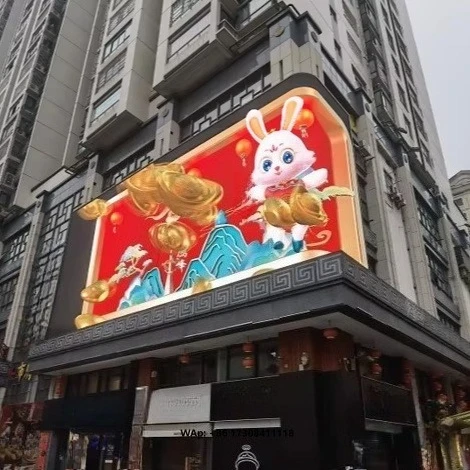 IP66 Full Waterproof P4.44 LED Screen Front/Rear Maintenance High Brightness Fixed Outdoor Digital Signage HDR10 1080P