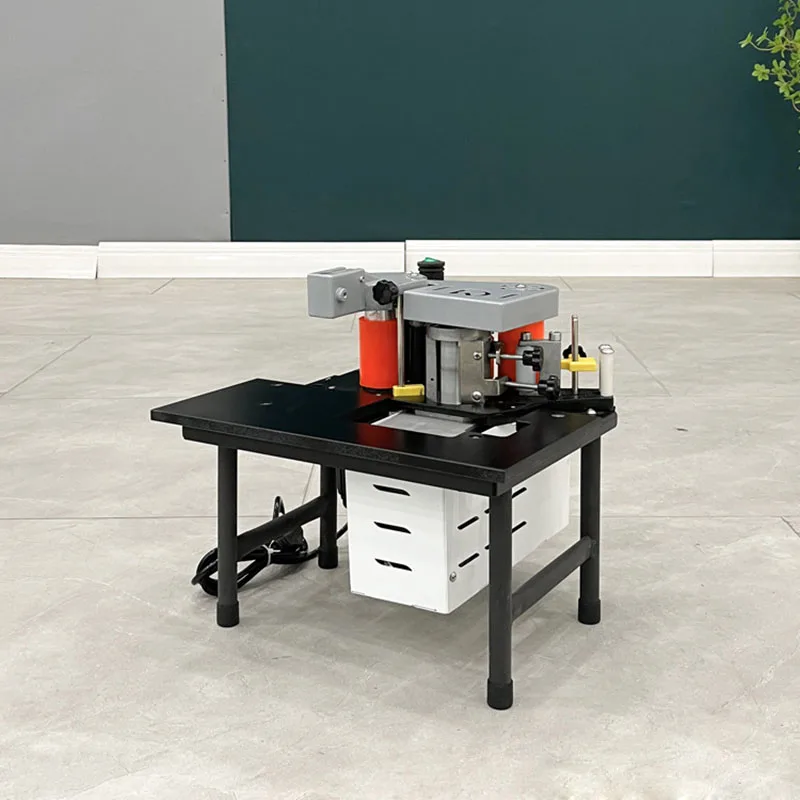 Edge Banding Machine Portable Woodworking PVC Double Sides Gluing Edge Bander 220V 1200W Intelligent Temperature Control