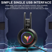 Gaming Headset with Mic Over Ear Headphones RGB Light for PS4 PC Laptop