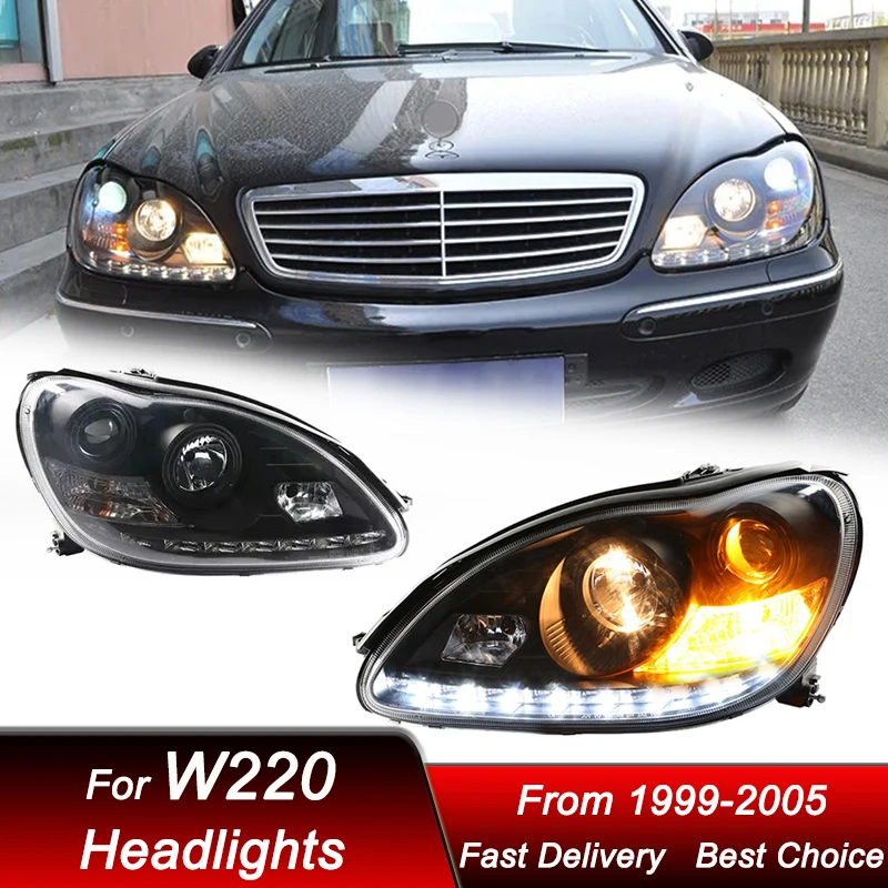 

Hot Car Headlights For Mercedes-Benz S class W220 S280 S320 98-05 LED Auto Headlamp Assembly Projector Lens Accessories Kit