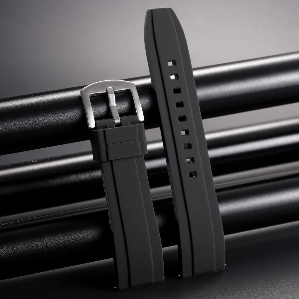 20mm 22mm Universelles wasserdichtes Gummiband für Rolex für Armani für Omega Armband Sport Silikon Uhrenarmband für Seiko Armband – Detail 21