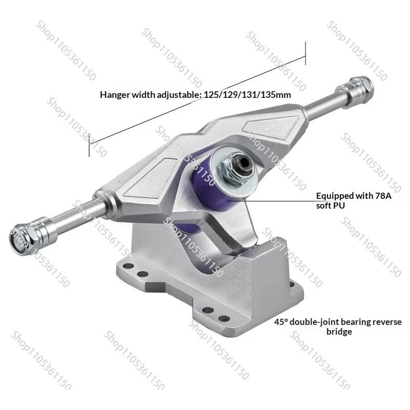 

LDP Longboard Extension Fork, Deck Riser Mount, Drop Truck Adapter for Downhill Carving, Universal Skateboard Parts