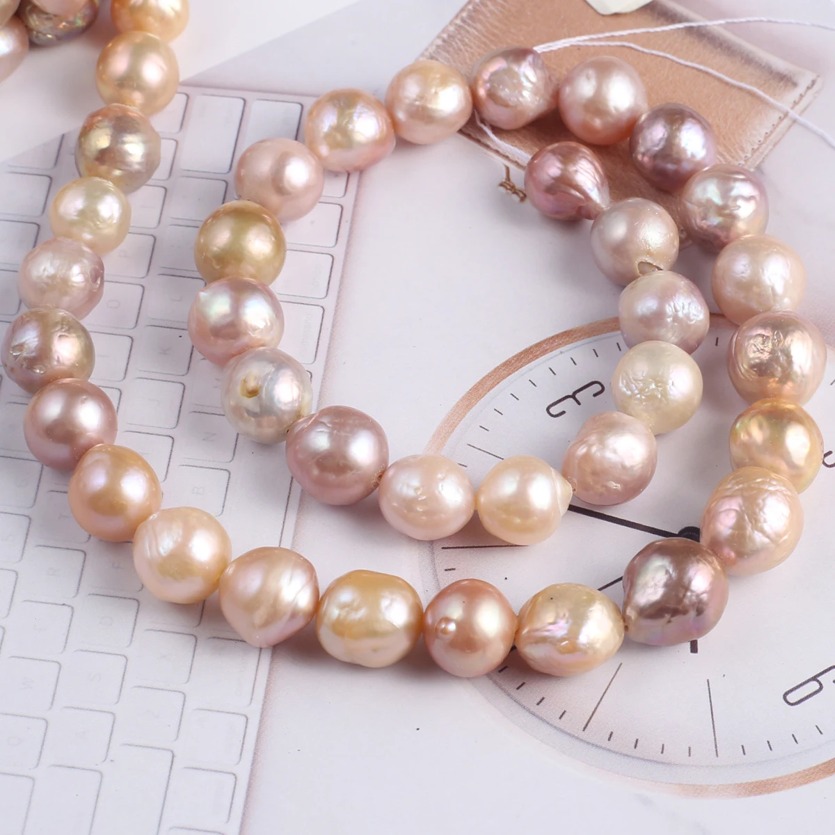 Natural Pearl Coloured Baroque Exquisite Shape Elegant Appearance for DIY Jewelry Making Handmade Bracelet Necklace Length 36cm
