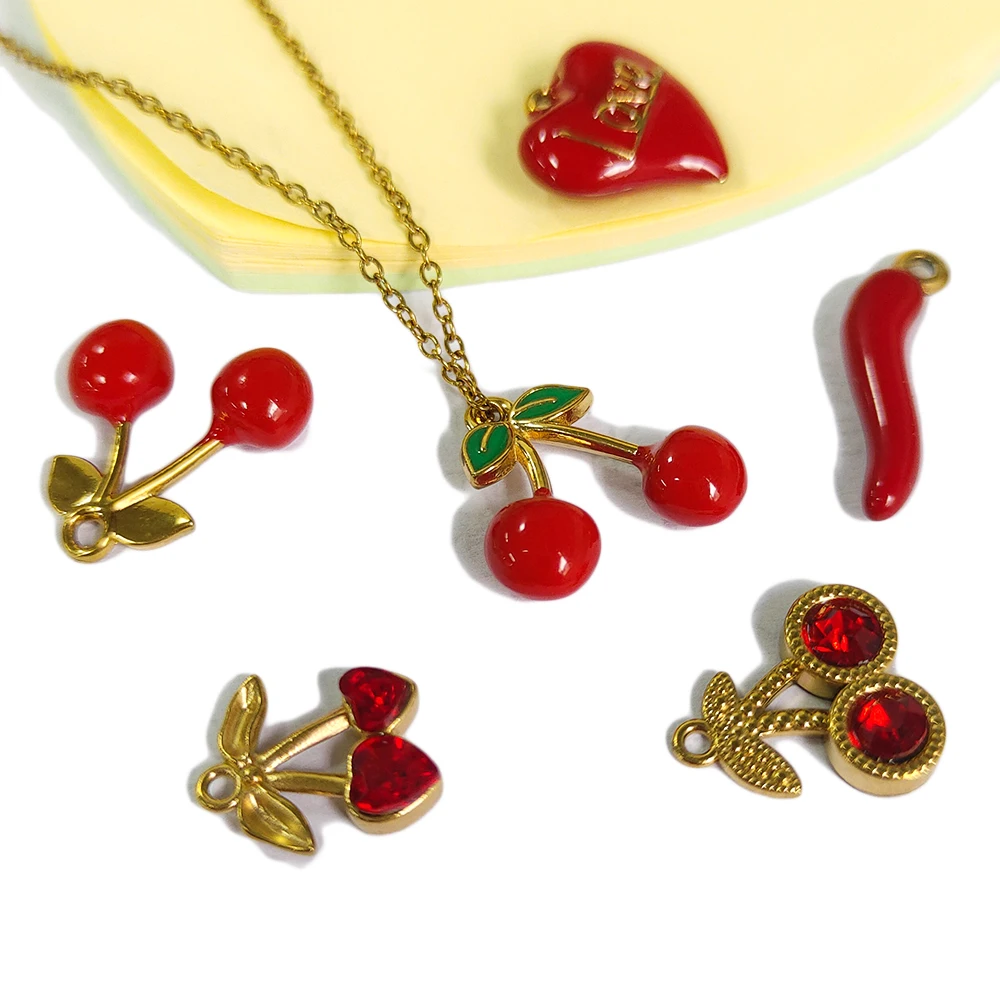 5pcs Stainless Steel Gold Charms For Jewelry Making DIY Women Necklace Earrings Jewelry Pendants Accessories Craft Charms Bulk