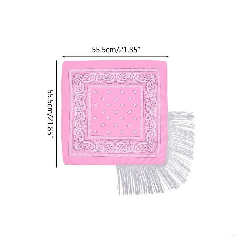 340d Fashion Cowgirl Bachelorette Fringe Bandanas Bachelorette Bandanas Cowgirl Bandana Tassel Neckerchief Bandanas for Women