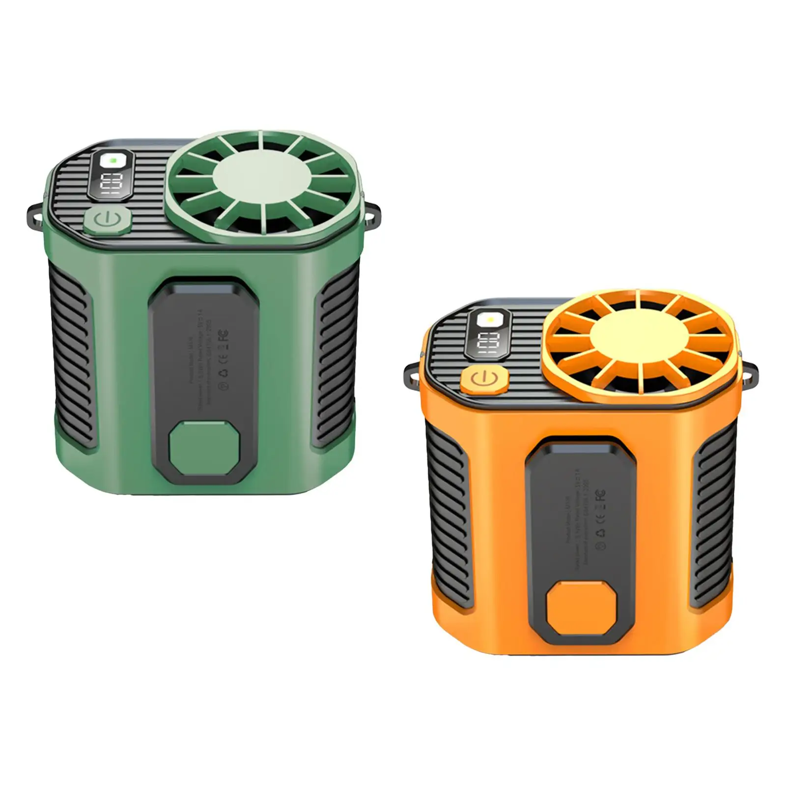 Ventilateur de ceinture compact aste à débit d'air réglable, équipement de taille, mains libres, adaptée pour la randonnée, le chantier, le camping, l'escalade en plein air, 100